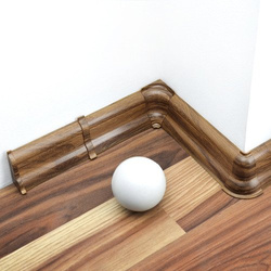 2,5m Fussleiste 52mm TIGERBAUM Fußleiste Leiste Sockelleiste Laminatleiste Bodenleiste + Montagematerial GRATIS