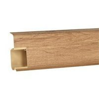 2m Fussleiste 55mm EICHE ANTIK Fußleiste Leiste Sockelleiste Laminatleiste Bodenleiste PVC + Montagematerial GRATIS