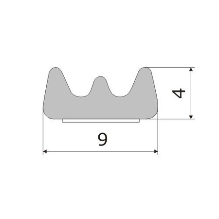 Gummidichtung Fensterdichtung Selbstklebende Dichtung Türdichtung Profil E 9x4mm BRAUN