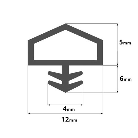 Türdichtung HOLZ Fenster Tür Dichtung Gummidichtung KD-11 WEISS