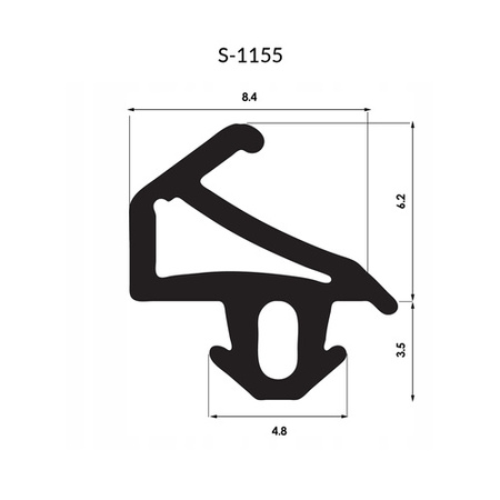 Gummidichtung Fensterdichtung PLUS-TEC S-1155 SCHWARZ