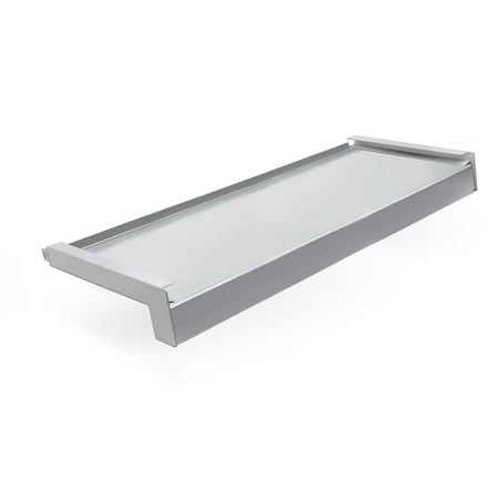 Fensterbank Stahl Aussen Außenfensterbank Fensterbrett Stahlblech Breite 15cm RAL 9006 SILBER