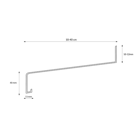 Fensterbank Stahl Aussen Außenfensterbank Fensterbrett Stahlblech Breite 10cm RAL 9006 SILBER