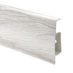 2,5m Fussleiste PVC 75mm Ash Baltimore + Montagematerial Gratis