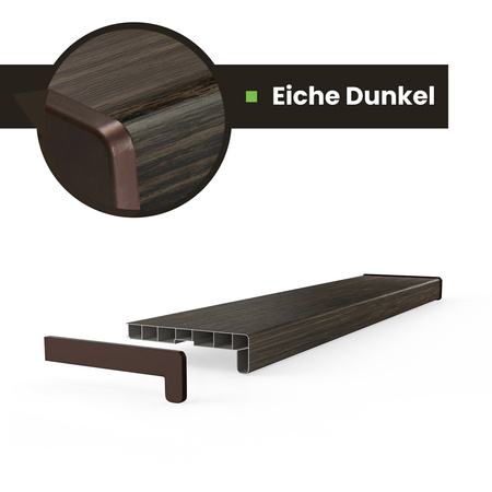 Fensterbank Fensterbrett für den Innenbereich PVC Tiefe 40cm MAHAGONI + Endkappen GRATIS!