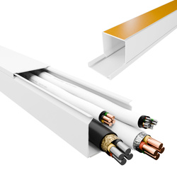 Kabelkanal (PVC-Leiste) 16×16 mm, weiß, selbstklebend