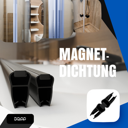 Magnetdichtung Dichtung Schwarz Duschtürdichtung 6mm  8mm