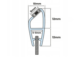 Magnetdichtung Dichtung Transparent Duschtürdichtung 6mm 8mm