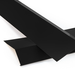 Traufblech mit Polyesterlack PLUS 1m SCHWARZ