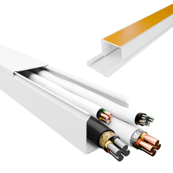 Kabelkanal (PVC-Leiste) 15×10 mm, weiß, selbstklebend