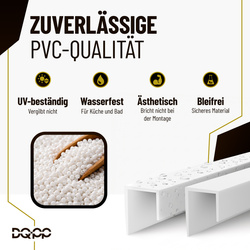 Kabelkanal (PVC-Leiste) 15×10 mm, weiß, selbstklebend