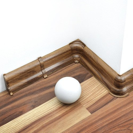 2,5m Fussleiste 52mm TIGERBAUM Fußleiste Leiste Sockelleiste Laminatleiste Bodenleiste + Montagematerial GRATIS