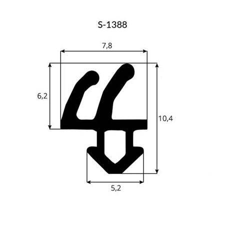 Gummidichtung Fensterdichtung REHAU S-1388 SCHWARZ