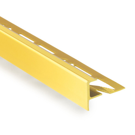 Treppenkantenprofil Aluminium Treppenkante Winkelprofil Treppenprofil für Glasur GOLD 1m