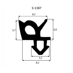 Fensterdichtung S-1387 Schwarz Rehau PVC Kunststofffenster Dichtung