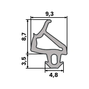 Fensterdichtung S-1386 Schwarz Universal PVC Kunststofffenster Dichtung