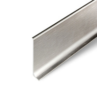 2m Fussleiste aus Aluminium 59mm PLATIN