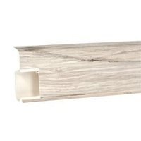 2m Fussleiste 55mm EICHE DARWEN Fußleiste Leiste Sockelleiste Laminatleiste Bodenleiste PVC + Montagematerial GRATIS