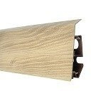 2m Fussleiste 70mm NUSSBAUM SEZESSION Fußleiste Leiste Sockelleiste Laminatleiste Bodenleiste PVC + Montagematerial GRATIS