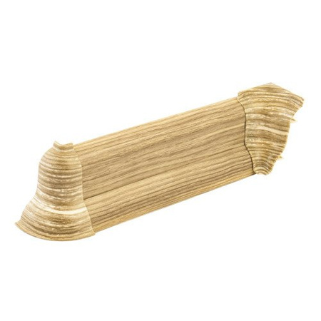 2,5m Fussleiste 52mm EICHE NATURLICH Fußleiste Leiste Sockelleiste Laminatleiste Bodenleiste + Montagematerial GRATIS