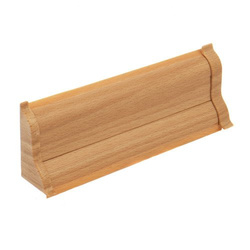 2,5m Fussleiste 52mm BUCHE NATURLICH Fußleiste Leiste Sockelleiste Laminatleiste Bodenleiste + Montagematerial GRATIS