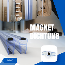 Magnetdichtung Dichtung Transparent Duschtürdichtung 6mm 8mm