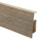 2,5m Fussleiste PVC 75mm Eiche Canyon + Montagematerial Gratis