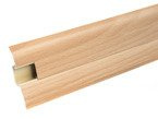 2m Fussleiste 62mm BUCHE Fußleiste Leiste Sockelleiste Laminatleiste Bodenleiste PVC + Montagematerial GRATIS