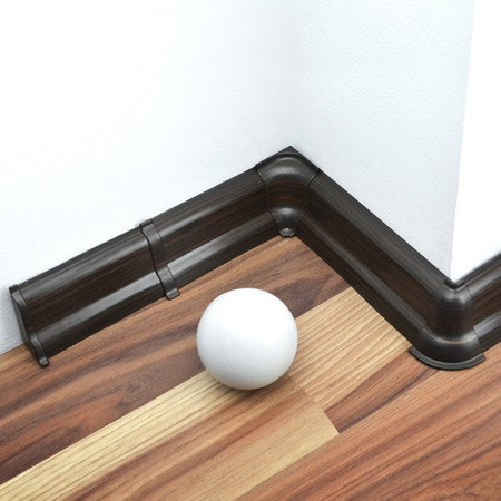 2,5m Fussleiste 52mm WENGE Fußleiste Leiste Sockelleiste Laminatleiste Bodenleiste + Montagematerial GRATIS