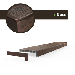 Fensterbank Fensterbrett für den Innenbereich PVC Tiefe 20cm NUSS + Endkappen GRATIS!