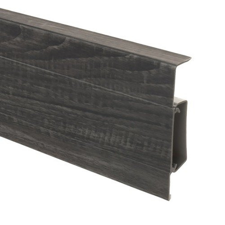 2,5m Fussleiste PVC 75mm Horsham + Montagematerial Gratis