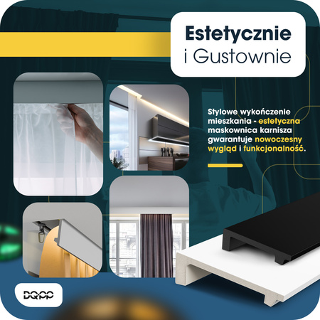 Karnis-Abdeckleiste 10 cm Weiß 2 m