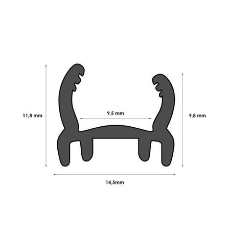 3m - 12m Biegbares Bodenprofil Übergangsprofil HICKORYHOLZ