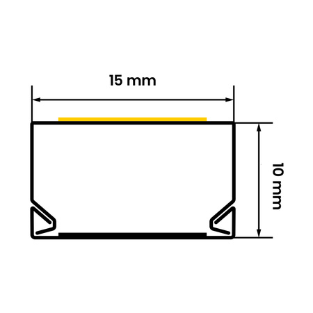 Kabelkanal (PVC-Leiste) 15×10 mm, weiß, selbstklebend