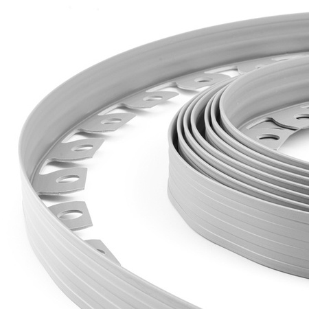 Rasenkantenstecher Rasenkante Rasentrimmer Rasenmäher Rasenborde 10m Höhe 40mm HELLGRAU + 20 Befestigunsanker GRATIS!