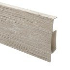 2,5m Fussleiste PVC 75mm Eiche Avero + Montagematerial Gratis