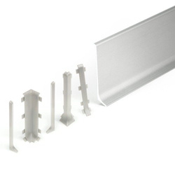 2m Fussleiste aus Aluminium 100mm