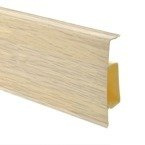2,5m Fussleiste PVC 75mm Eiche Alcantra + Montagematerial Gratis