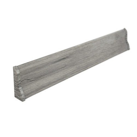2,5m Fussleiste PVC 62mm Eiche Calisto + Montagematerial Gratis