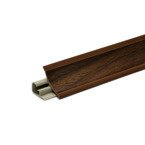 1,5m 2,5m 3m Abschlussleiste Küchenabschlussleiste Küchenleiste Arbeitsplatte Wandabschlussleiste Tischplattenleisten PVC 23mm NUSSBAUM DUNKEL + Schrauben GRATIS