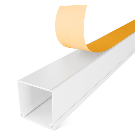 Kabelkanal (PVC-Leiste) 16×16 mm, weiß, selbstklebend