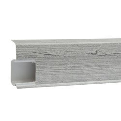2m Fussleiste 55mm EICHE CALISTO Fußleiste Leiste Sockelleiste Laminatleiste Bodenleiste PVC + Montagematerial GRATIS