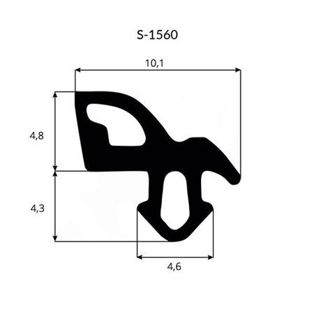 Gummidichtung Fensterdichtung ALUPLAST S-1560 SCHWARZ