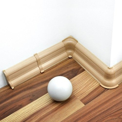 2,5m Fussleiste 52mm BUCHE Fußleiste Leiste Sockelleiste Laminatleiste Bodenleiste + Montagematerial GRATIS