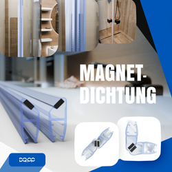 Magnetdichtung Dichtung Transparent Duschtürdichtung 6mm 8mm