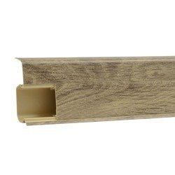 2,5m Fussleiste PVC 55mm Eiche Spinel + Montagematerial Gratis