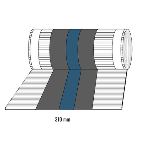 Firstband Firstrolle Dachfirst Gratrolle First xRoll 5mb Breite 310mm RAL 9005 SCHWARZ