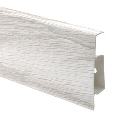 2,5m Fussleiste PVC 75mm Ash Baltimore + Montagematerial Gratis