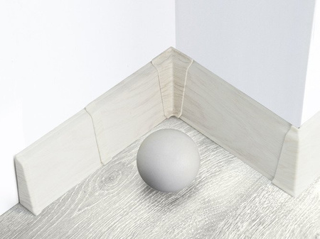 2m Fussleiste 70mm EICHE ASPEN Fußleiste Leiste Sockelleiste Laminatleiste Bodenleiste PVC + Montagematerial GRATIS