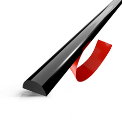 Selbstklebende Acryl-Duschschwelle 5×10 mm – Schwarz